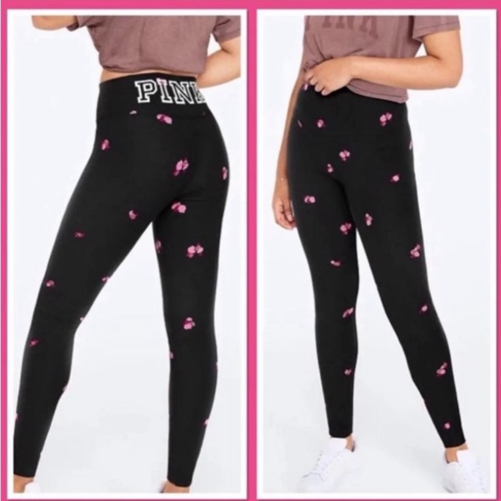 NWT VS PINK FLORAL LEGGINGS